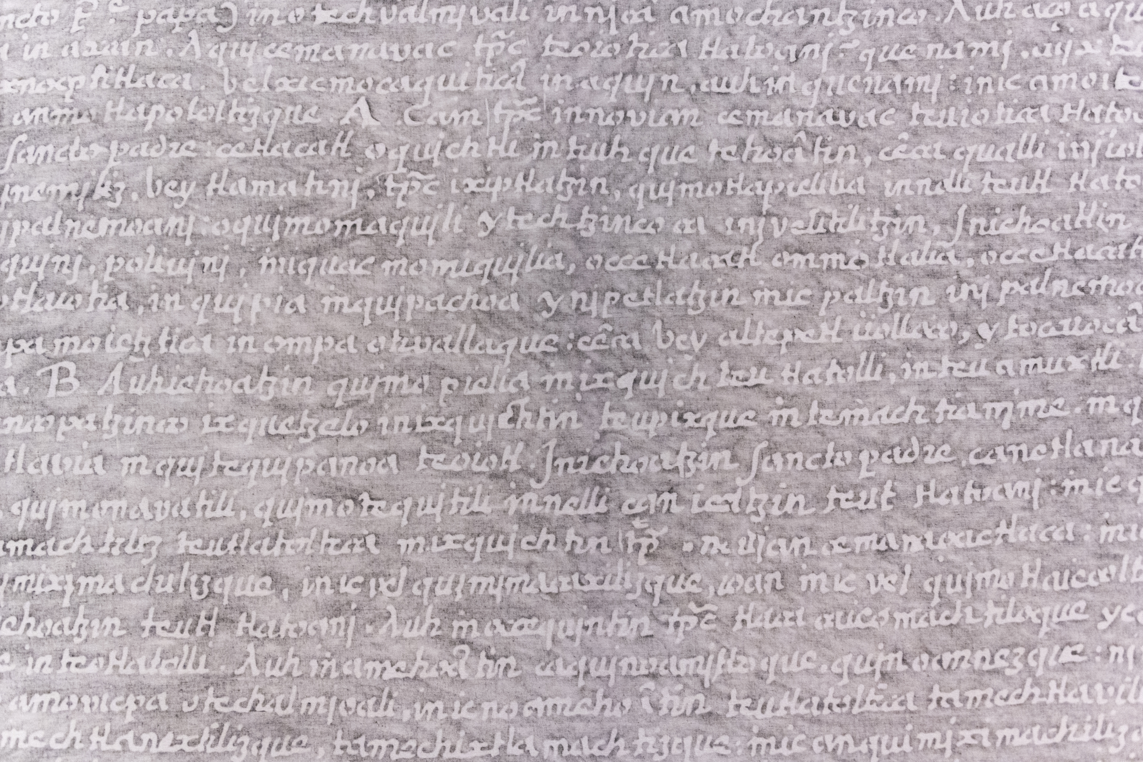 Coloqvios /Colloquiums, 2022
12 piezas individuales . Esgrafiado en grafito sobre manta de algodón.
12 individual pieces, graphite rubbing over cotton.
2.20 x 1.18 m

